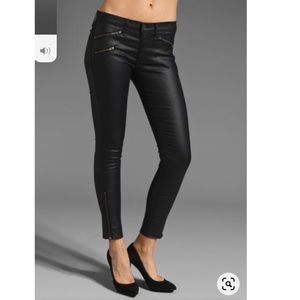 Rag & Bone coated zipper jean